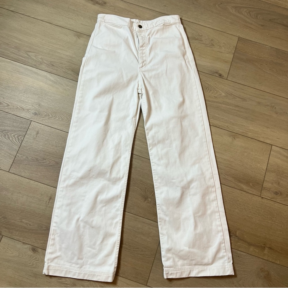 NEW Apiece Apart Women's High-Waist Flare Leg Jeans in White - Picture 2 of 7